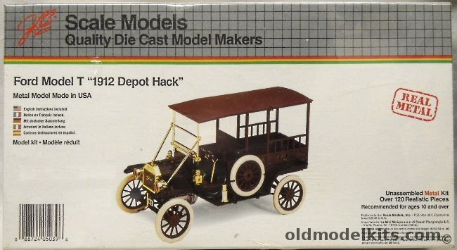 Scale Models 1/20 1912 Ford Model T Depot Hack - (ex Hubley / Gabriel), FD-4023 plastic model kit